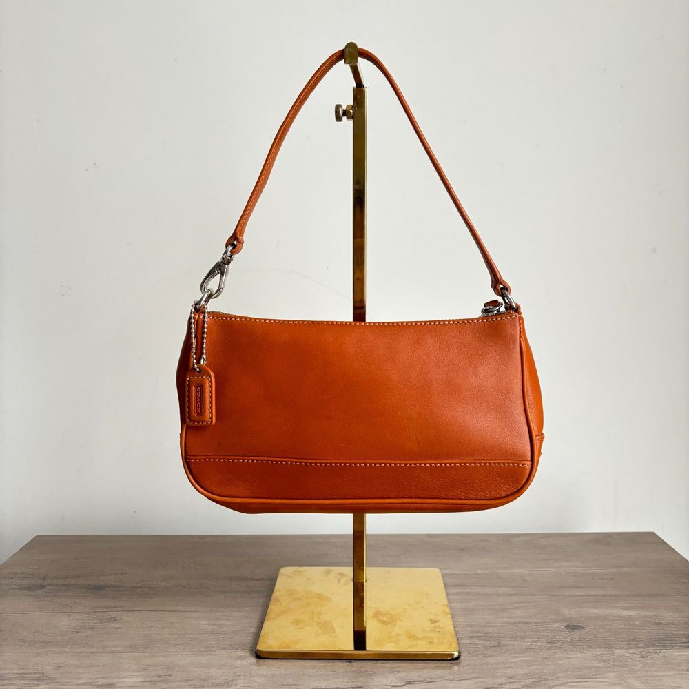 COACH Hampton Tan Demi Baguette Mini Bag Y2k